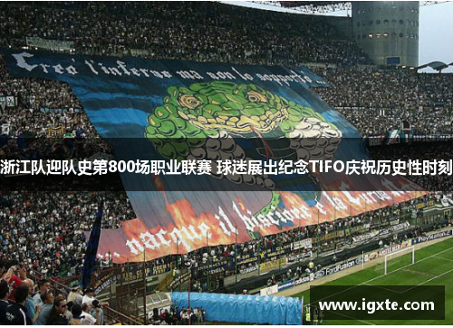 浙江队迎队史第800场职业联赛 球迷展出纪念TIFO庆祝历史性时刻 浙江队迎队史第800场职业联赛 球迷展出纪念TIFO庆祝历史性时刻
